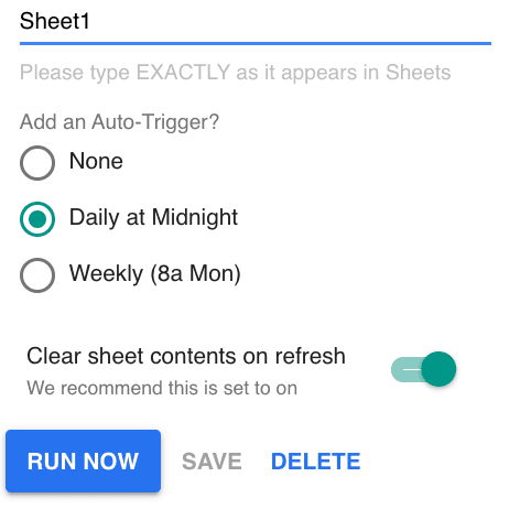 Workday to Sheets